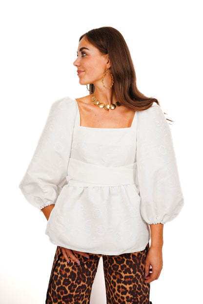 Laagam Cecile White Blouse